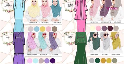 matching colour baju dan tudung